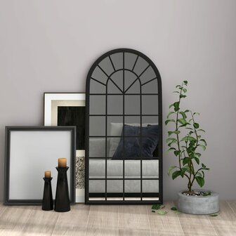 Spiegel 90x45 cm ijzer zwart 1
