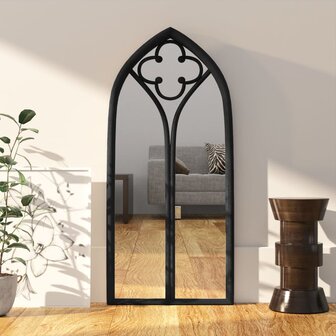 Spiegel 100x45 cm ijzer zwart 1
