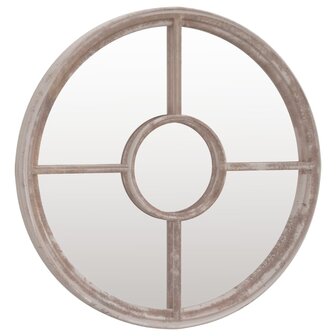 Spiegel rond 60x4 cm ijzer zandkleurig 3