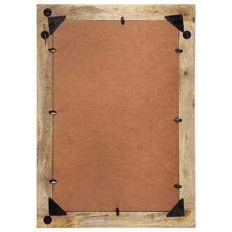 Spiegel 70x50 cm massief mangohout en glas 5