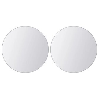 16 st Spiegeltegels rond glas 3