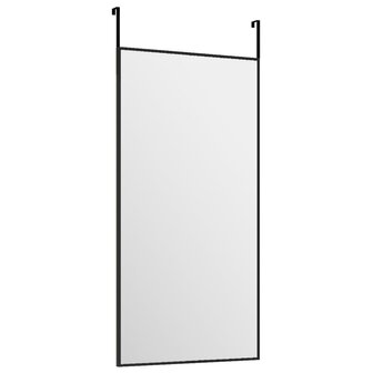 Deurspiegel 30x60 cm glas en aluminium zwart 3
