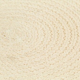 Placemats 4 st rond 38 cm katoen natuurlijk  3