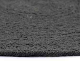 Placemats 6 st rond 38 cm katoen effen donkergrijs  4