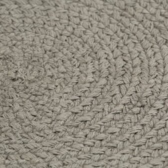 Placemats 6 st rond 38 cm katoen effen grijs 4