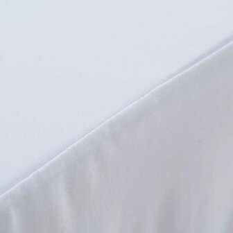 2 st Tafelhoezen stretch met rok 183x76x74 cm wit 3