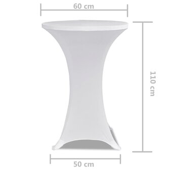 Statafelhoes Stretch &amp;Oslash;60cm Wit (2 stuks) 5