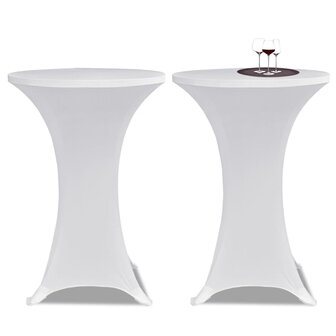 Statafelhoes Stretch &amp;Oslash;70cm Wit (2 stuks) 1