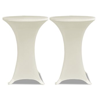 Statafelhoes Stretch &amp;Oslash;60cm Cr&amp;egrave;me (2 stuks) 2