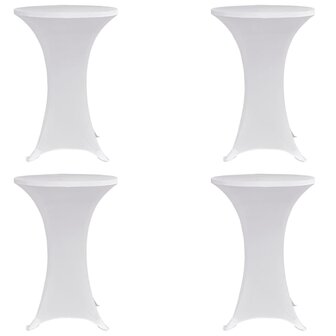 Statafelhoes 4 st stretch &amp;Oslash;80 cm wit 1