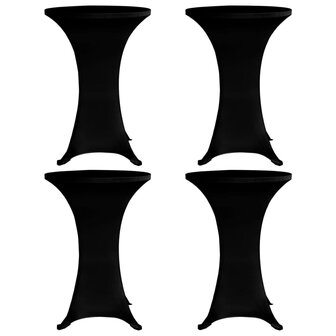 Statafelhoes 4 st stretch &amp;Oslash;70 cm zwart 1