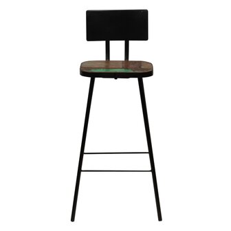5-delige Barset massief gerecycled hout meerkleurig 9