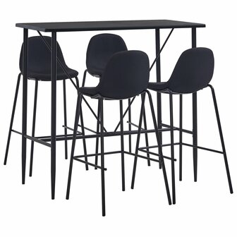 5-delige Barset stof zwart 1