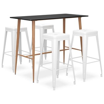 5-delige Barset zwart en wit 1