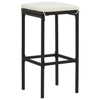 3-delige Barset poly rattan zwart 6
