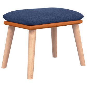 Voetenbank 45x29,5x35 cm stof en kunstleer blauw 2