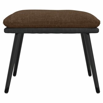 Voetenbank 45x29,5x35 cm stof en kunstleer bruin 3