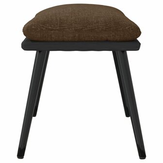 Voetenbank 45x29,5x35 cm stof en kunstleer bruin 4