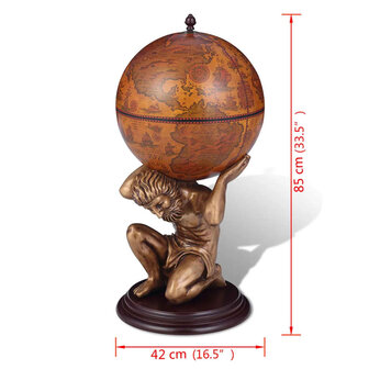 Globebar Atlas 42x42x85 cm  7