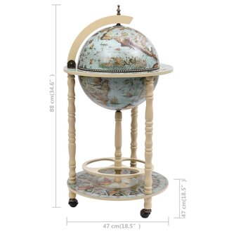 Globebar eucalyptushout blauw  8