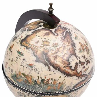 Globebar tafelmodel eucalyptushout wit 5