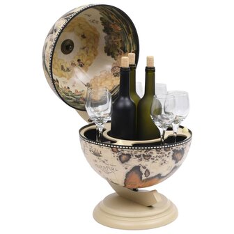 Globebar tafelmodel eucalyptushout wit 3
