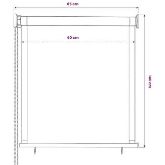 Rolgordijn voor buiten 65(B)x140(H) cm antracietkleurig 6