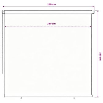 Rolgordijn voor buiten 185(B)x230(H) cm zwart 6