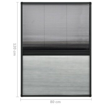 Raamhor pliss&amp;eacute; met verduistering 80x120 cm aluminium 7