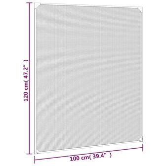 Insectenhor voor ramen magnetisch 100x120 cm antracietkleurig 8