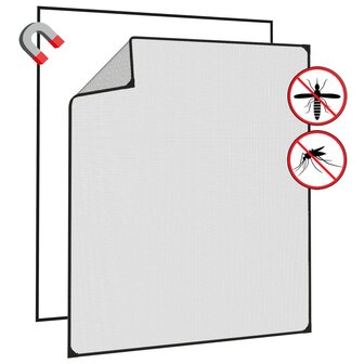Insectenhor voor ramen magnetisch 130x150 cm antracietkleurig 4