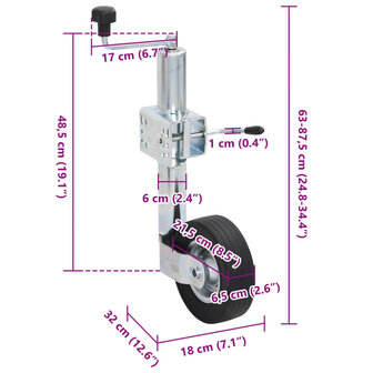 Neuswiel met splitklem 60 mm gegalvaniseerd staal 9