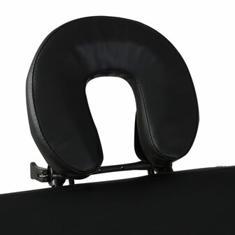 Inklapbare massagetafel 3 zones met houten frame (zwart) 3