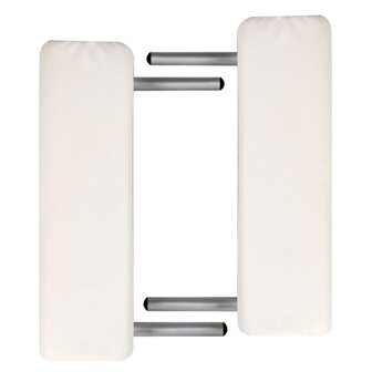 Massagetafel met 2 zones inklapbaar aluminium frame cr&amp;egrave;mewit 2