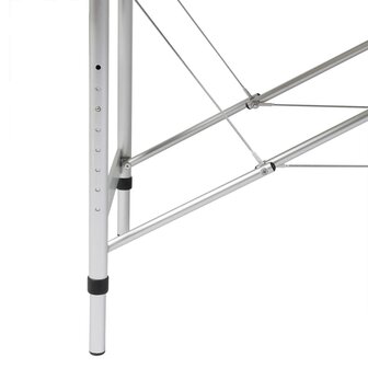 Massagetafel met 2 zones inklapbaar aluminum frame zwart 2