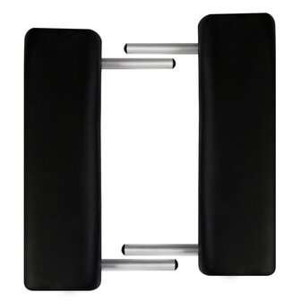 Massagetafel met 2 zones inklapbaar aluminum frame zwart 4