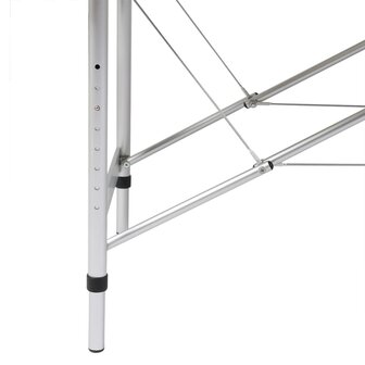 Inklapbare massagetafel 3 zones met aluminium frame (creme) 2