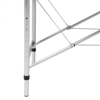 Inklapbare massagetafel 3 zones met aluminium frame (zwart) 2