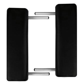 Inklapbare massagetafel 3 zones met aluminium frame (zwart) 5