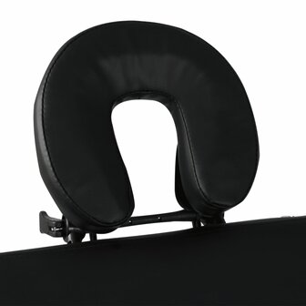 Inklapbare massagetafel 4 zones met houten frame (zwart) 4