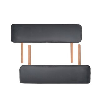 Massagetafel inklapbaar 2 zones 10 cm dik zwart 7