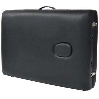Massagetafel inklapbaar 2 zones 10 cm dik zwart 9