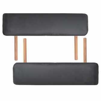 Massagetafel inklapbaar 3 zones 10 cm dik zwart 6