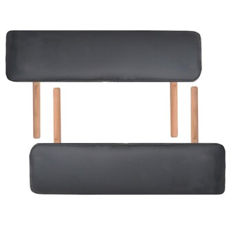 Massagetafel- en krukset inklapbaar 2 zones 10 cm dik zwart 6