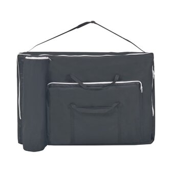 Massagetafel- en krukset inklapbaar 2 zones 10 cm dik zwart 9