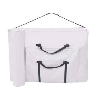 Massagetafel- en krukset inklapbaar 3 zones 10 cm dik wit 7