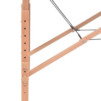 Massagetafel- en krukset inklapbaar 3 zones 10 cm dik wit 9