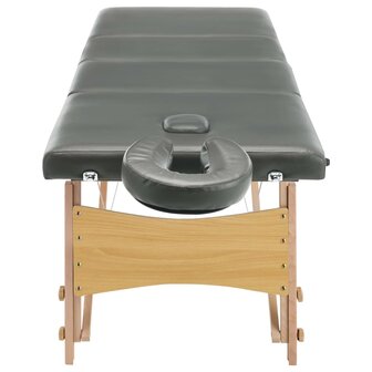 Massagetafel met 4 zones 186x68 cm houten frame antraciet 5