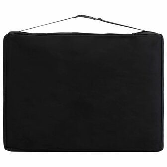 Massagetafel inklapbaar 2 zones hout zwart en beige 8