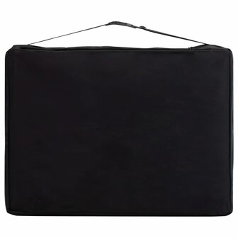 Massagetafel inklapbaar 3 zones hout zwart en wit 9